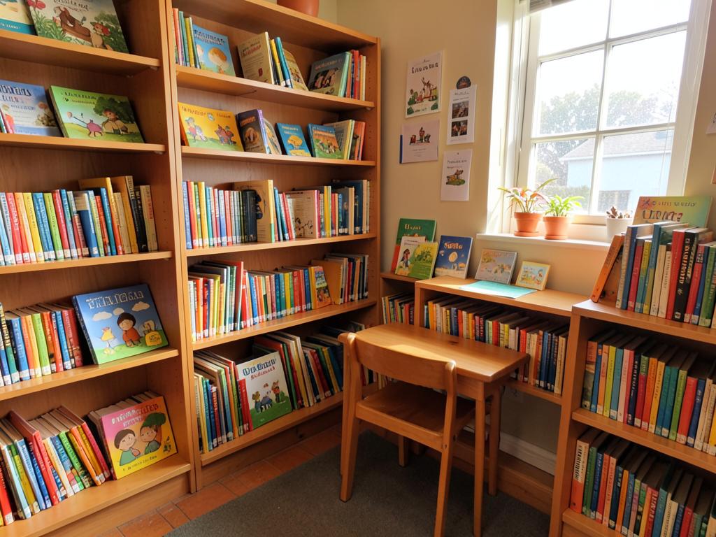 Library at The Zion Public School, Gobardanga